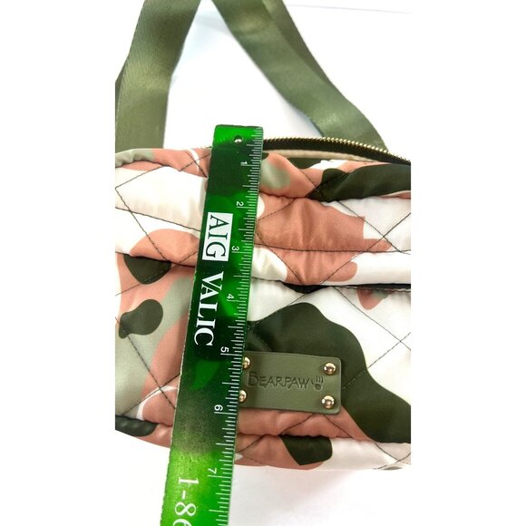 Bear Paw Crossbody bag, wide green adjustable strap - Picture 5 of 16